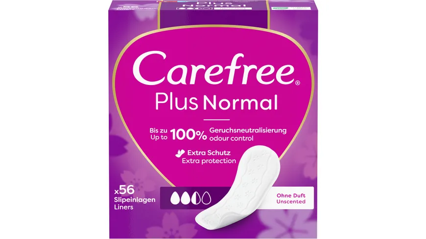 Carefree Plus Normal x56 Slipeinlagen leichter Duft
