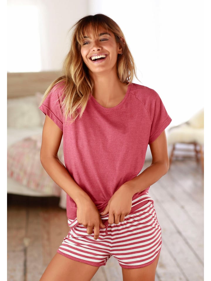 ARIZONA Shorty in dunkelrot-meliert günstig kaufen