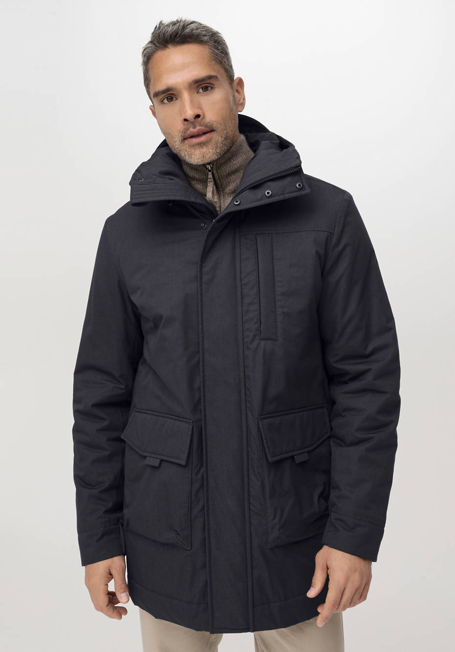 Nature Shell Parka mit Schurwoll-Hanf-Wattierung