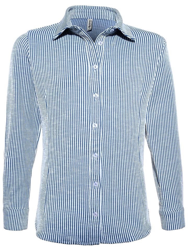 Blue Effect Bluse in Blau/ Weiß günstig kaufen