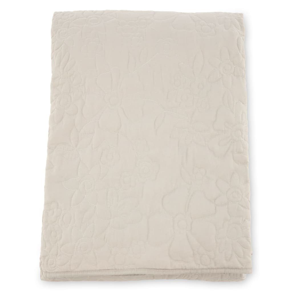Baumwollbettdecke, Tagesdecke Niki 150x250 cm Polyester Beige, Venture Home, Bezug: Polyester