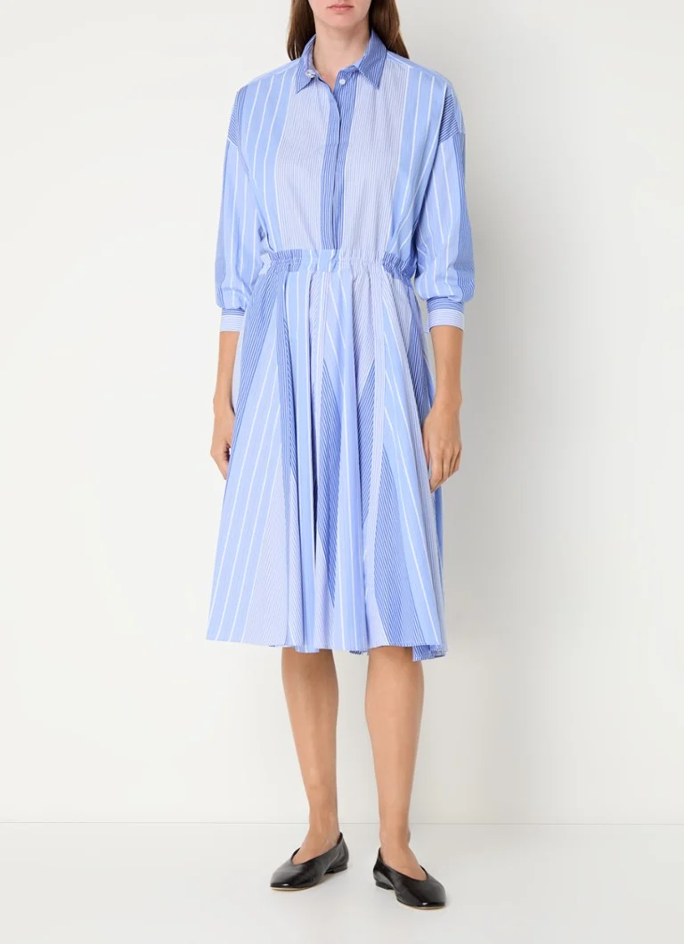 Rochie tunică midi cu dungi Maje