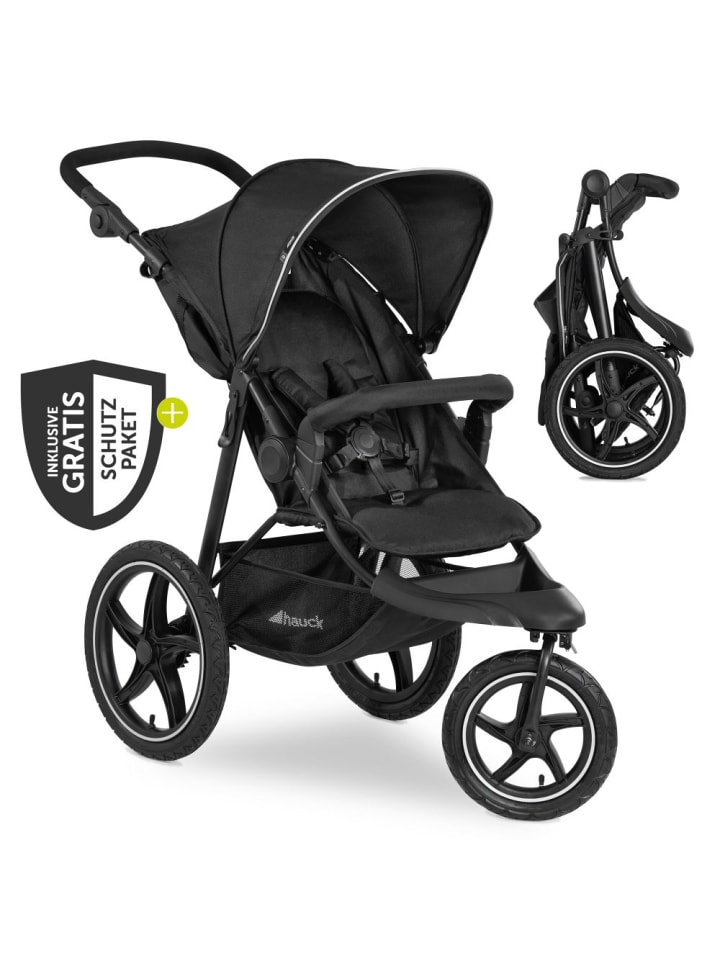 Hauck Sportwagen & Jogger Runner 2 (mit großen Luftreifen) in schwarz günstig kaufen onesize