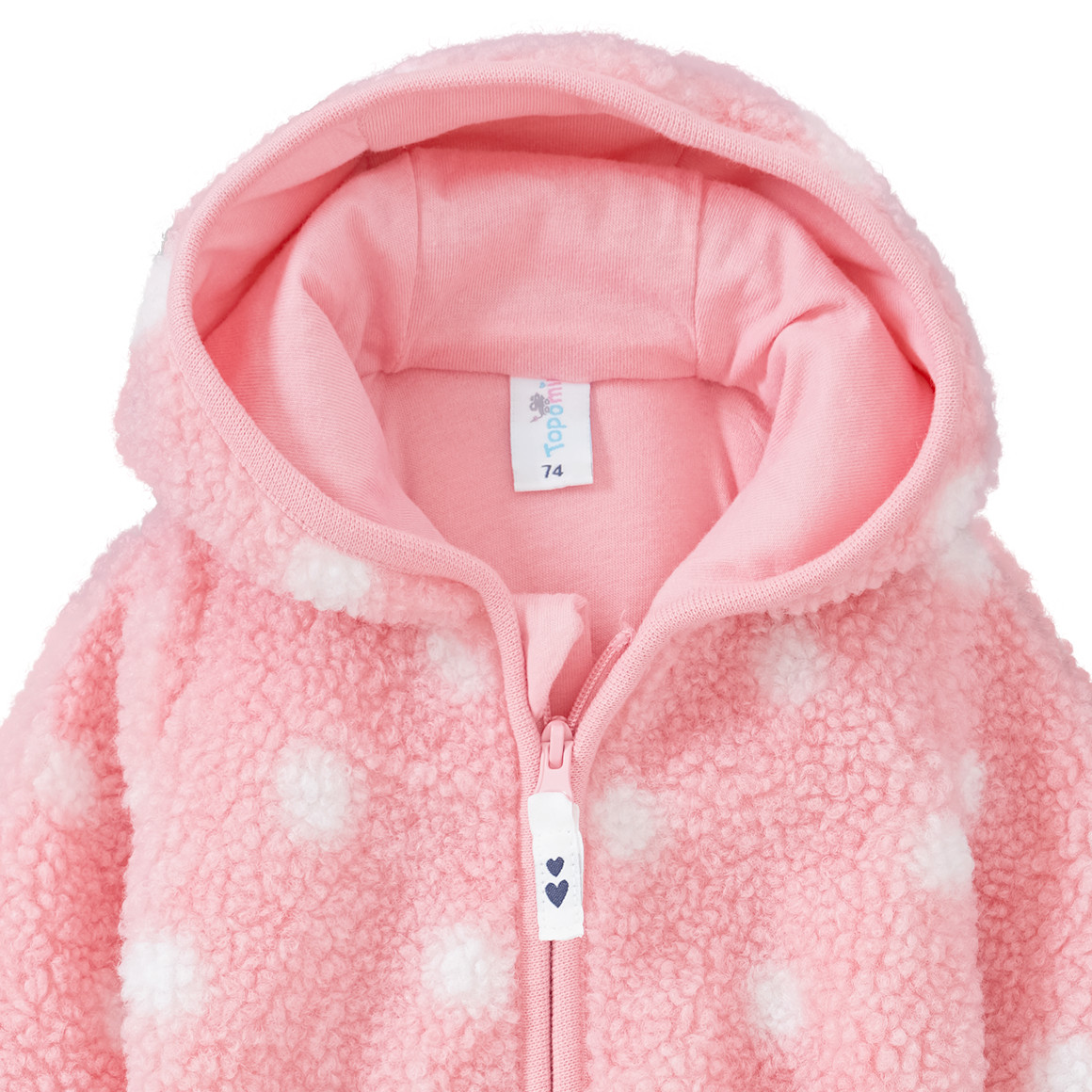 Baby Kuscheljacke aus Teddyplüsch