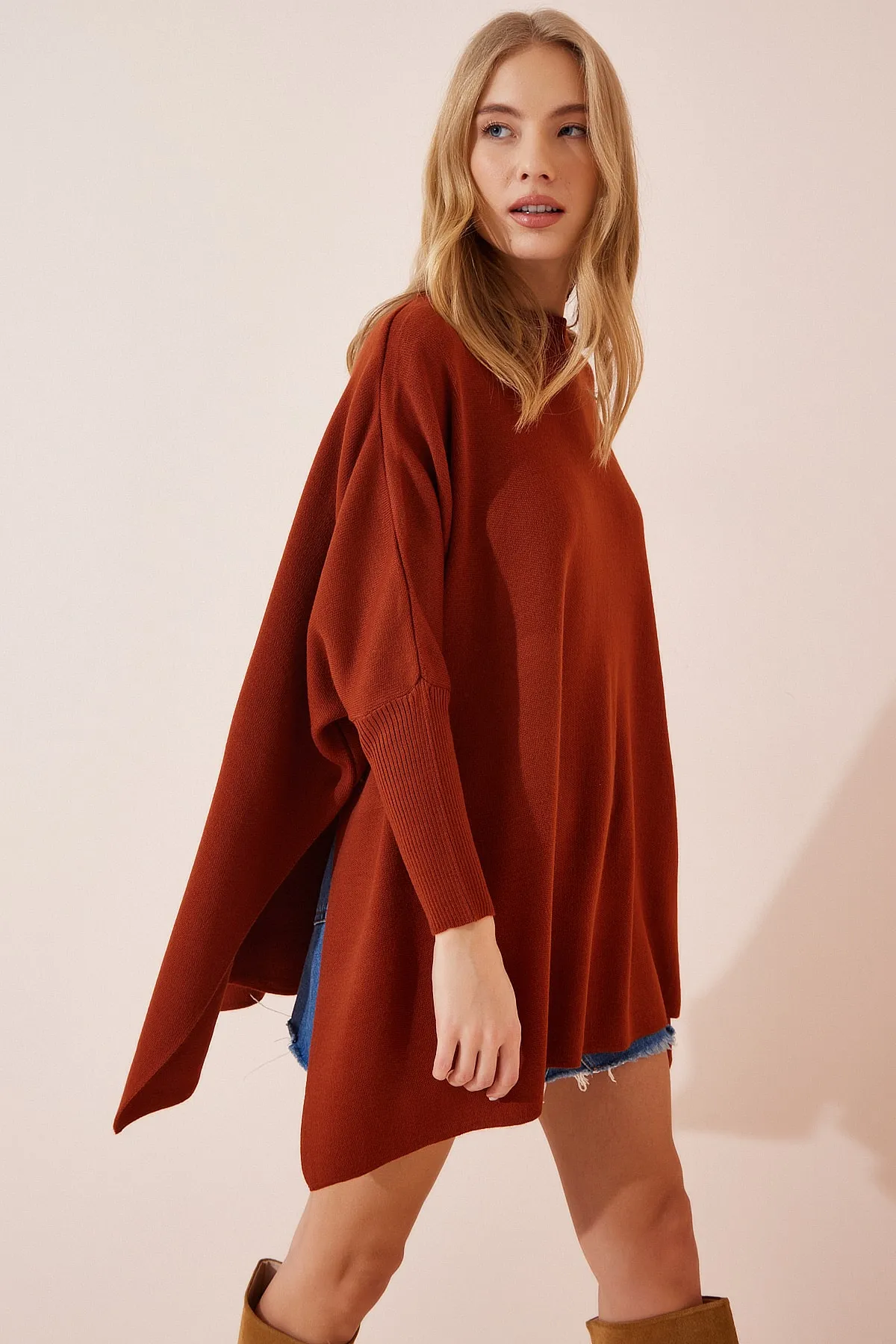 Happiness İstanbul  Pullover - Orange - Oversized