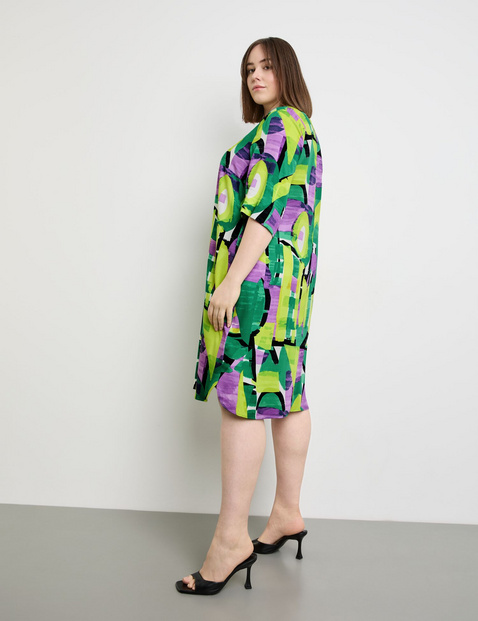 Knieumspielendes Blusenkleid mit 3/4 Arm