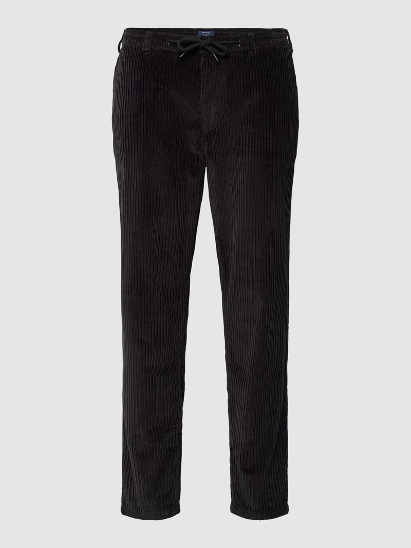 Cordhose aus reiner Baumwolle in schwarz
