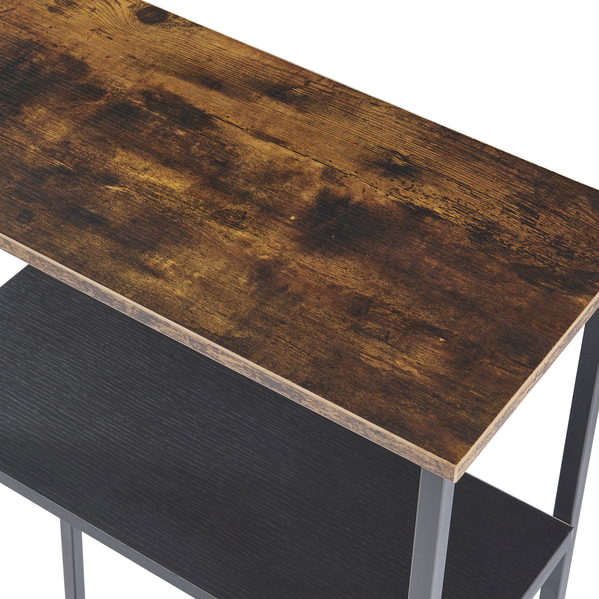 en.casa Kaminholzregal, BxTxH:60x30x112 cm, Turku mit Ablagen aus Stahl für Innen