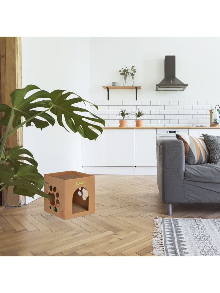 relaxdays Katzenhaus in Braun günstig kaufen onesize