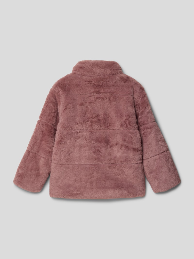 Jacke aus Kunstfell in rosé