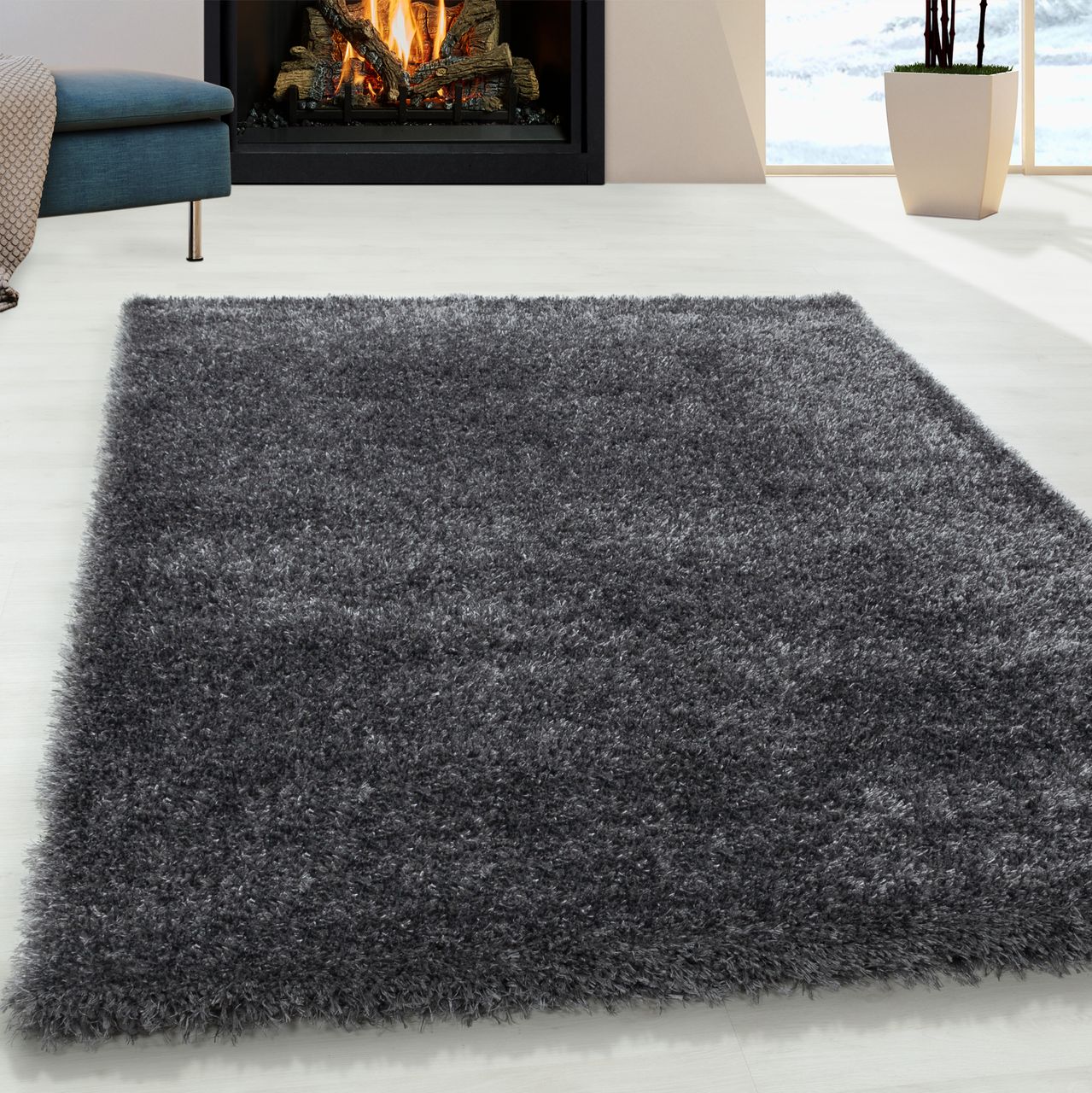 Ayyildiz Teppich, BRILLIANT 4200, GREY, 120 x 170 cm