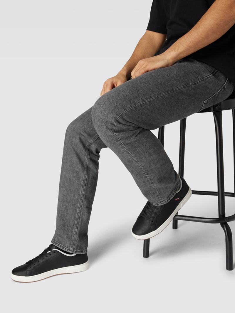 Sneaker mit Label-Details Modell 'PIPER' in schwarz