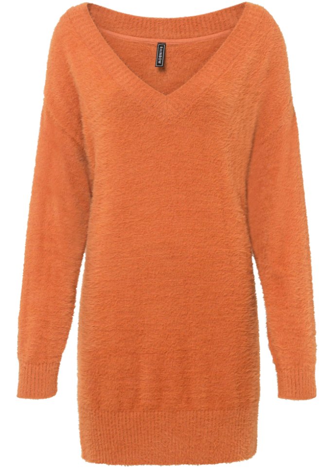 Oversized Strickpullover mit weichem Federgarn