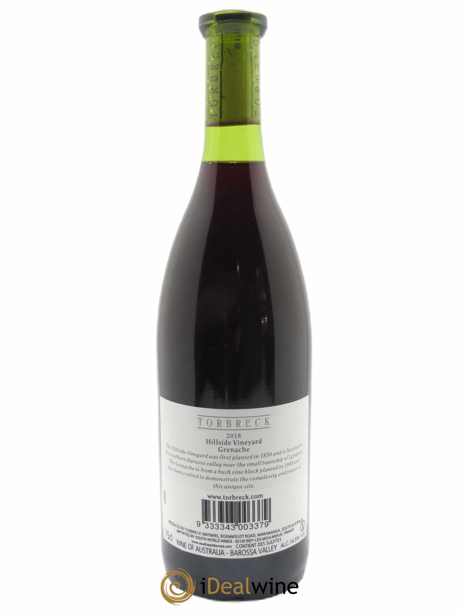 Barossa Valley Torbreck Hillside Vineyard Grenache  2018 - Lot de 1 Bouteille