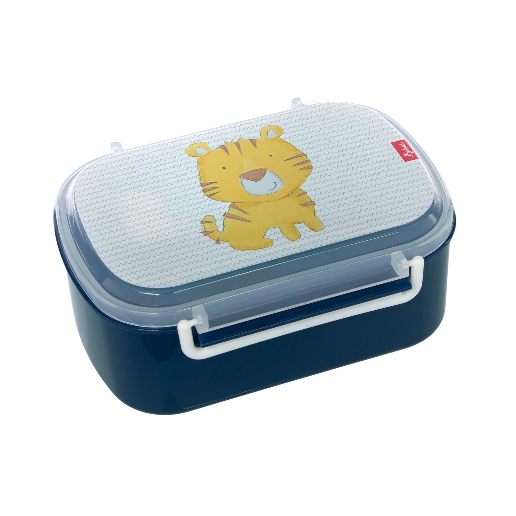 Kinder Set Edelstahl-Trinkflasche und Brotbox Tiger, bla