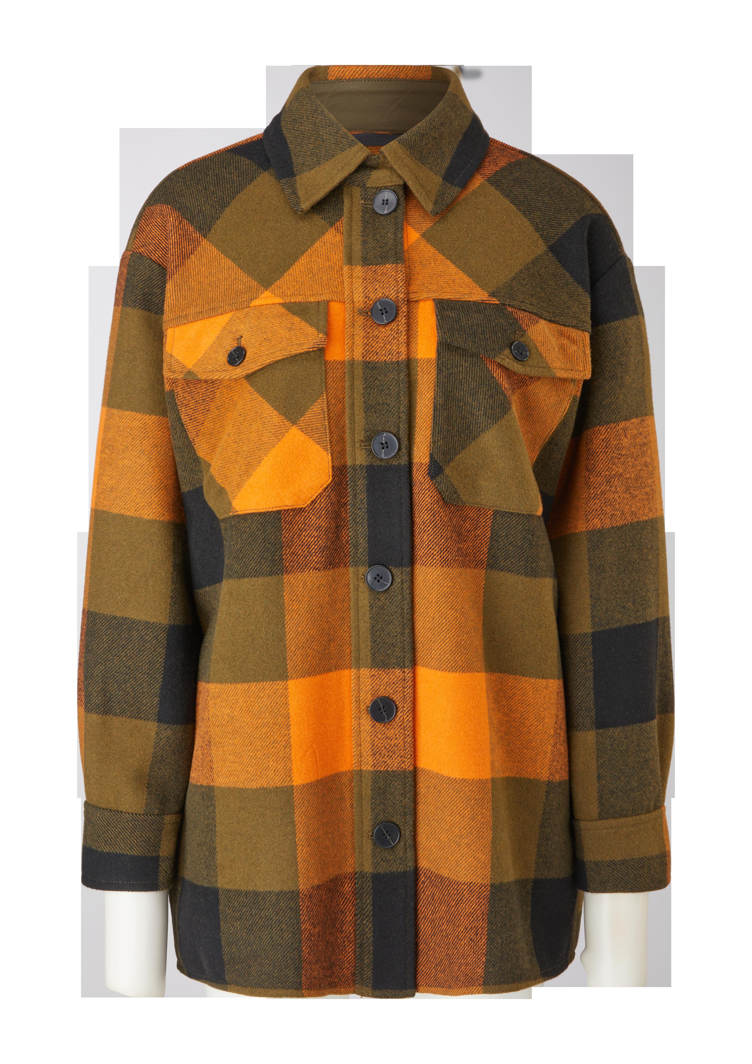 Kariertes Overshirt aus Wollmix  2125001-79N0