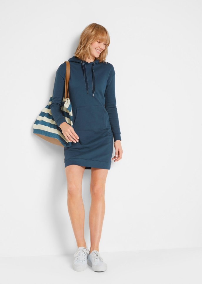 Sweatkleid mit Kapuze