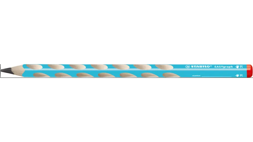 STABILO® Ergonomischer Dreikant-Bleistift für Rechtshänder - STABILO EASYgraph in blau - Einzelstift - Härtegrad HB blau