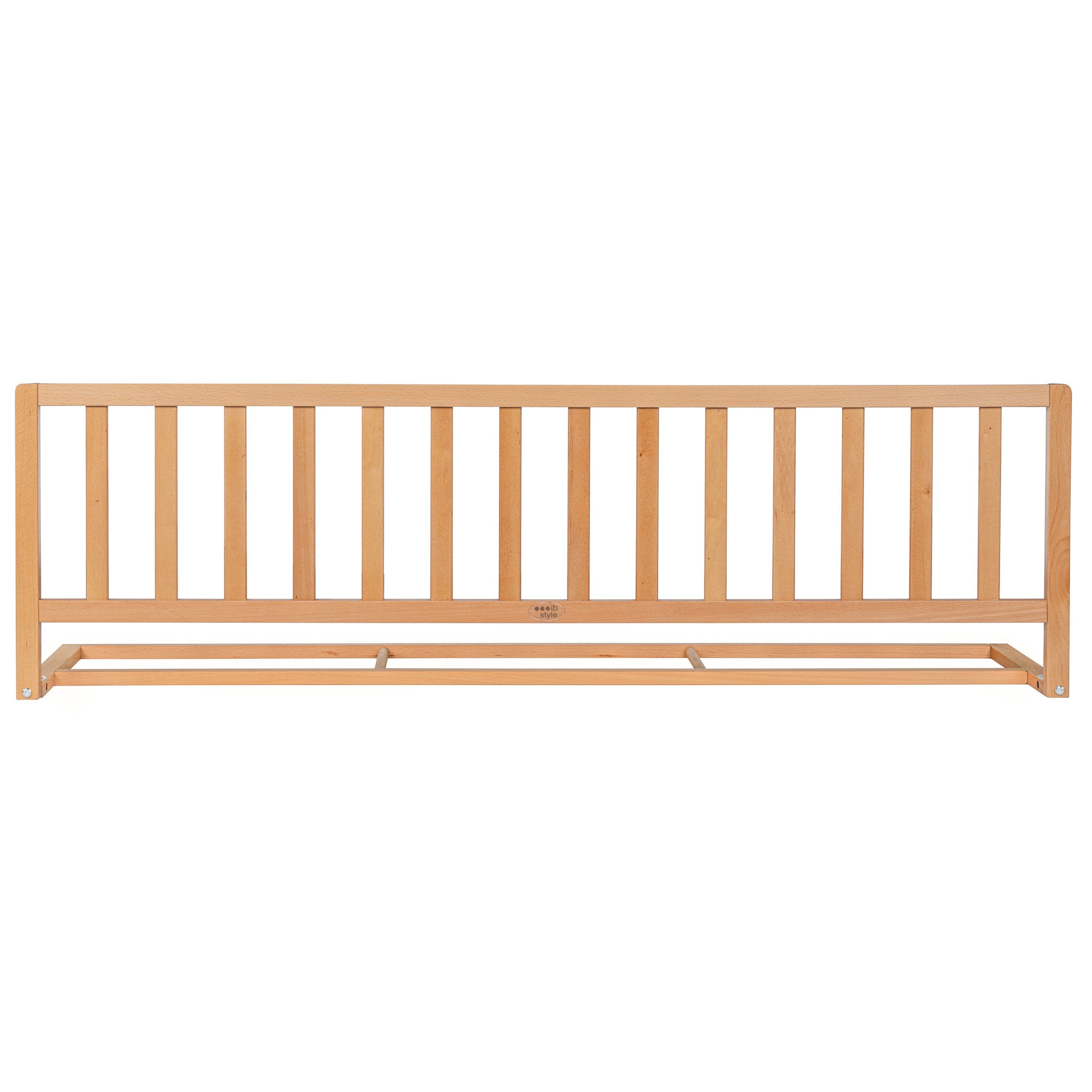 ib style Bettschutzgitter Bettgitter Flamo 140cm natur, Bettschutzgitter - Rausfallschutz - Holzgitter