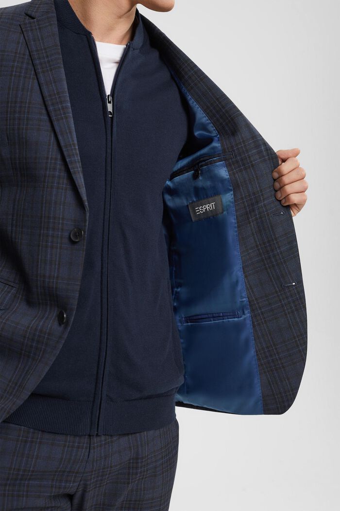 Mix & Match: Einreihiger Blazer mit Karomuster