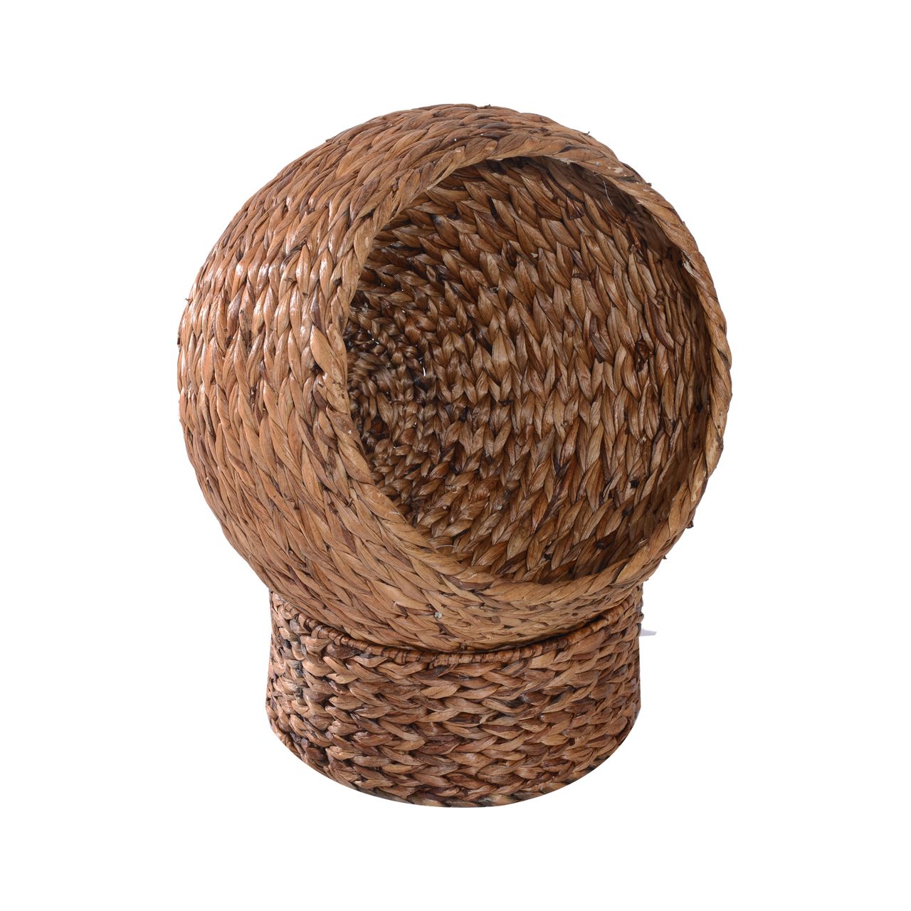 PawHut Rattan Katzenkorb Katzenhöhle Katzenbett mit Kissen Hellbraun