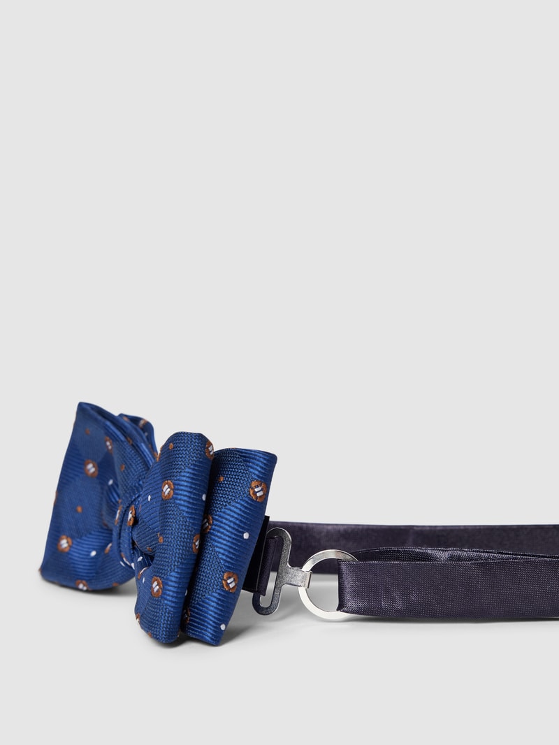 Fliege mit Allover-Muster in blau