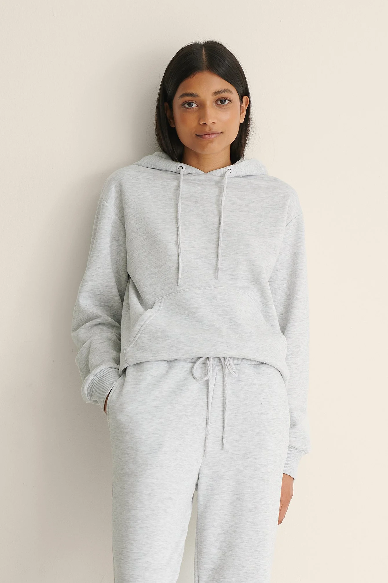Übergroßer gebürsteter Kapuzenpullover