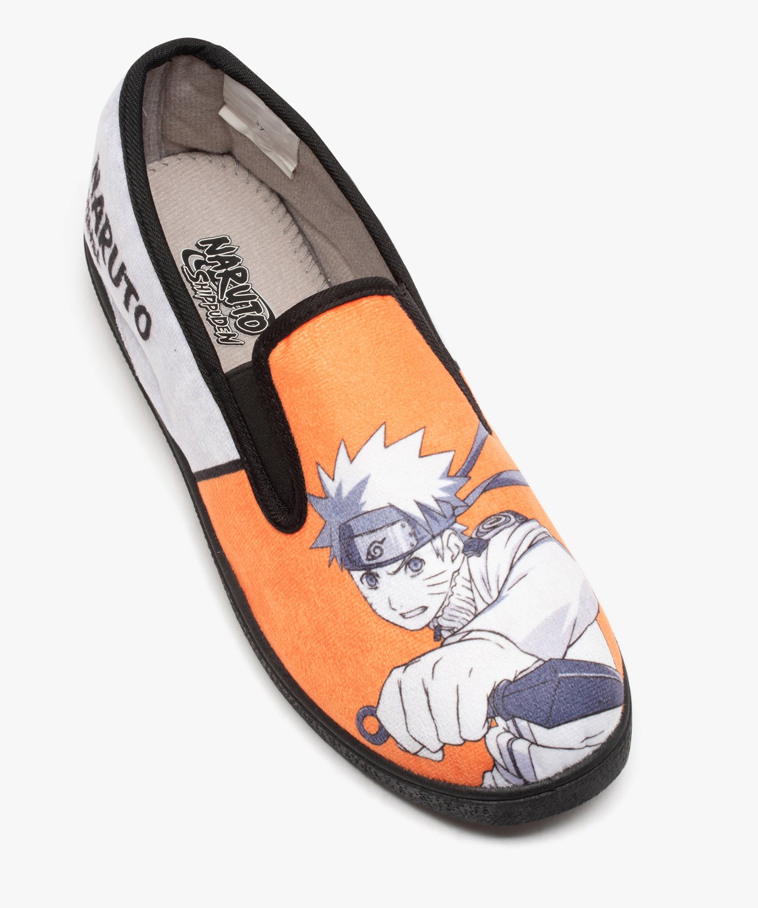 Pantoufles Garçon en velours ras imprimées - Naruto noir | GEMO