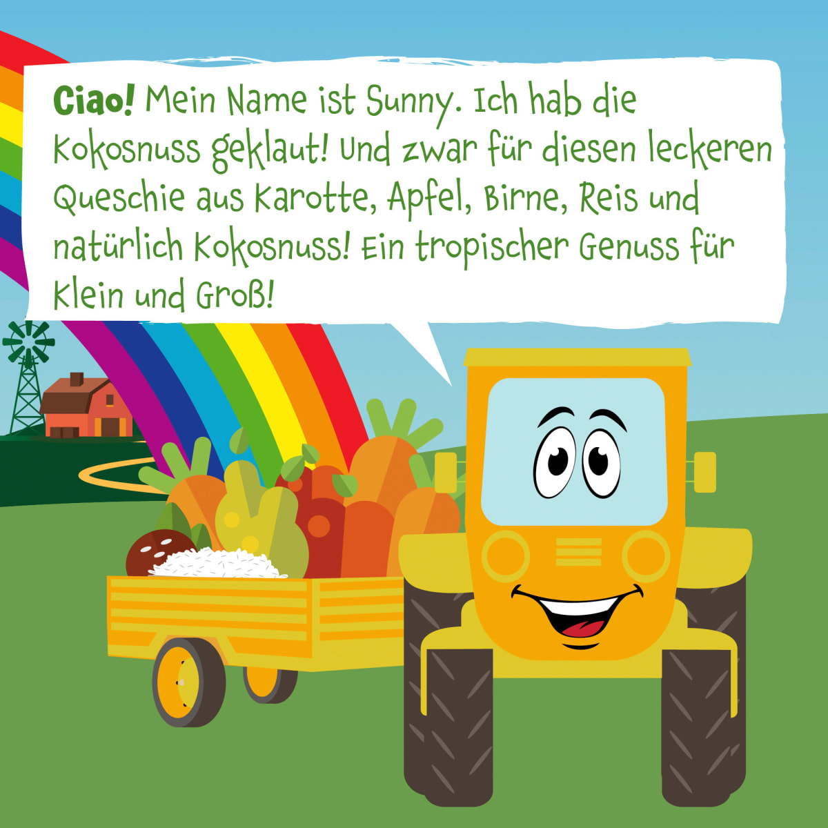 Quetschie Karotte, Apfel, Birne, Kokos & Reis, ab 6 Monaten, 100 g