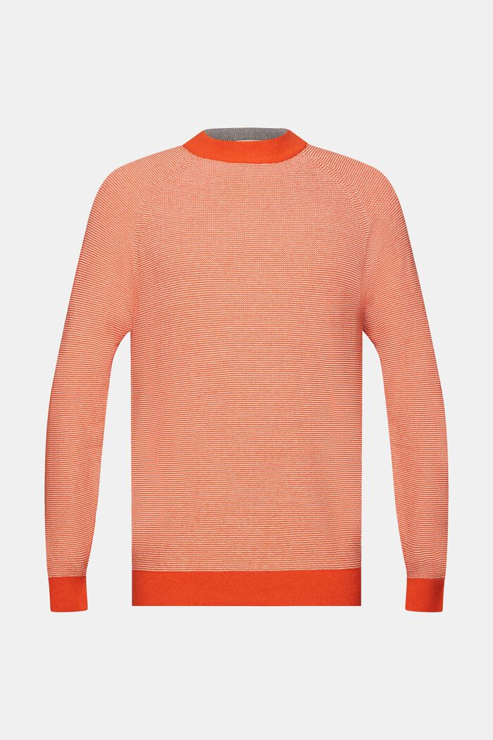 Gestreifter Stehkragen-Pullover