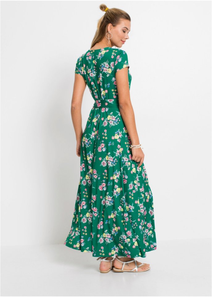 Maxi-Shirtkleid in Wickeloptik