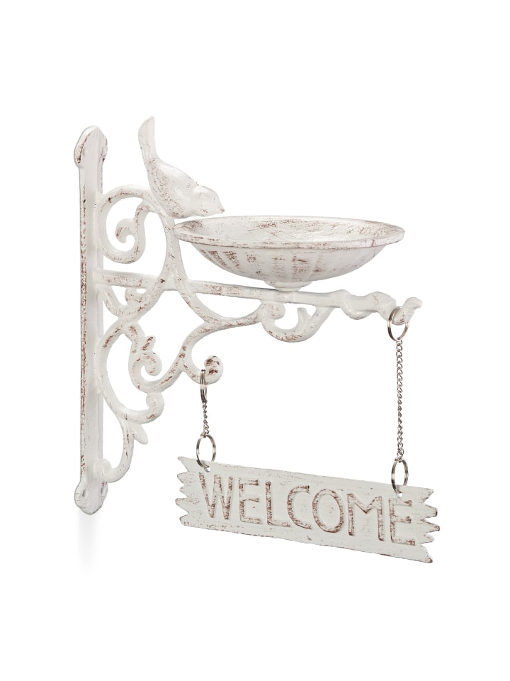 relaxdays Vogeltränke Welcome in Weiß günstig kaufen onesize