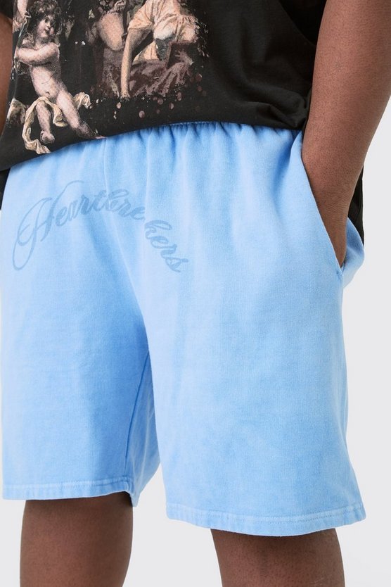 Plus Oversize Shorts in Blau