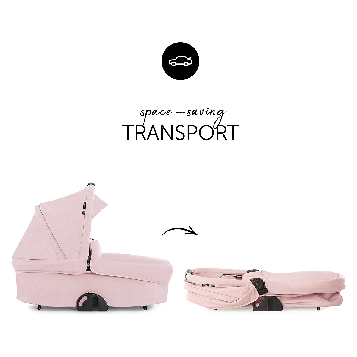 Kinderwagenaufsatz Colibri, Melange Rose