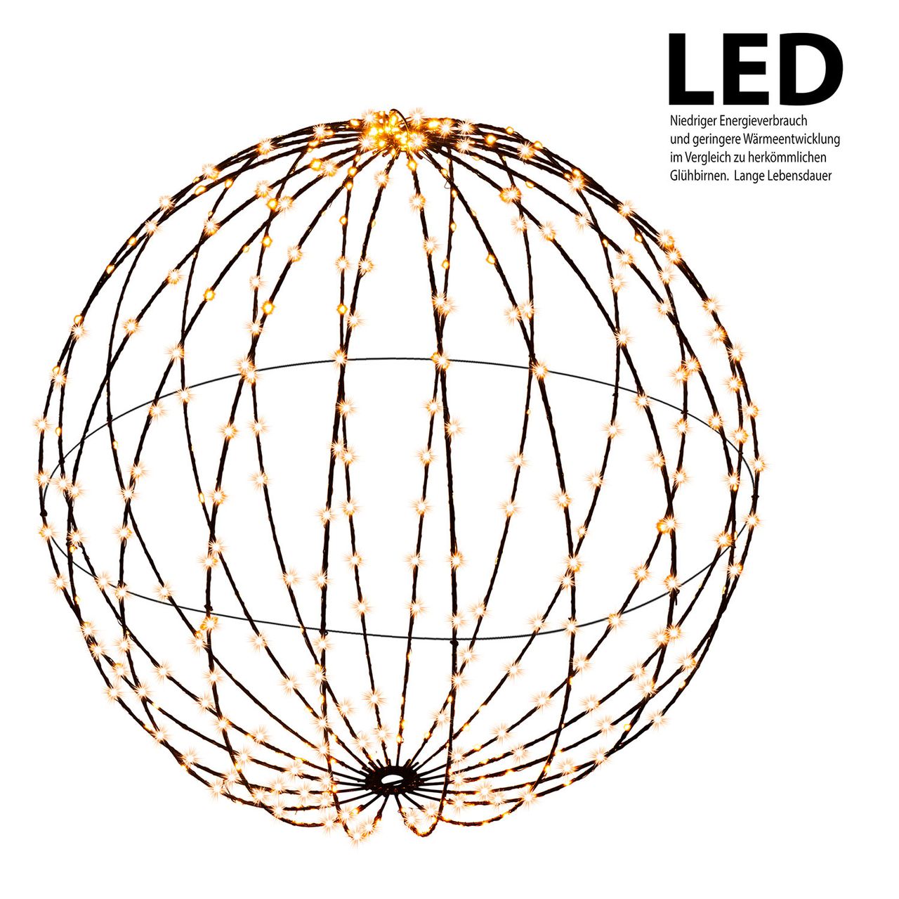 Weles AMARE LED Ball 50cm mit 320 LED´s in warmweiß