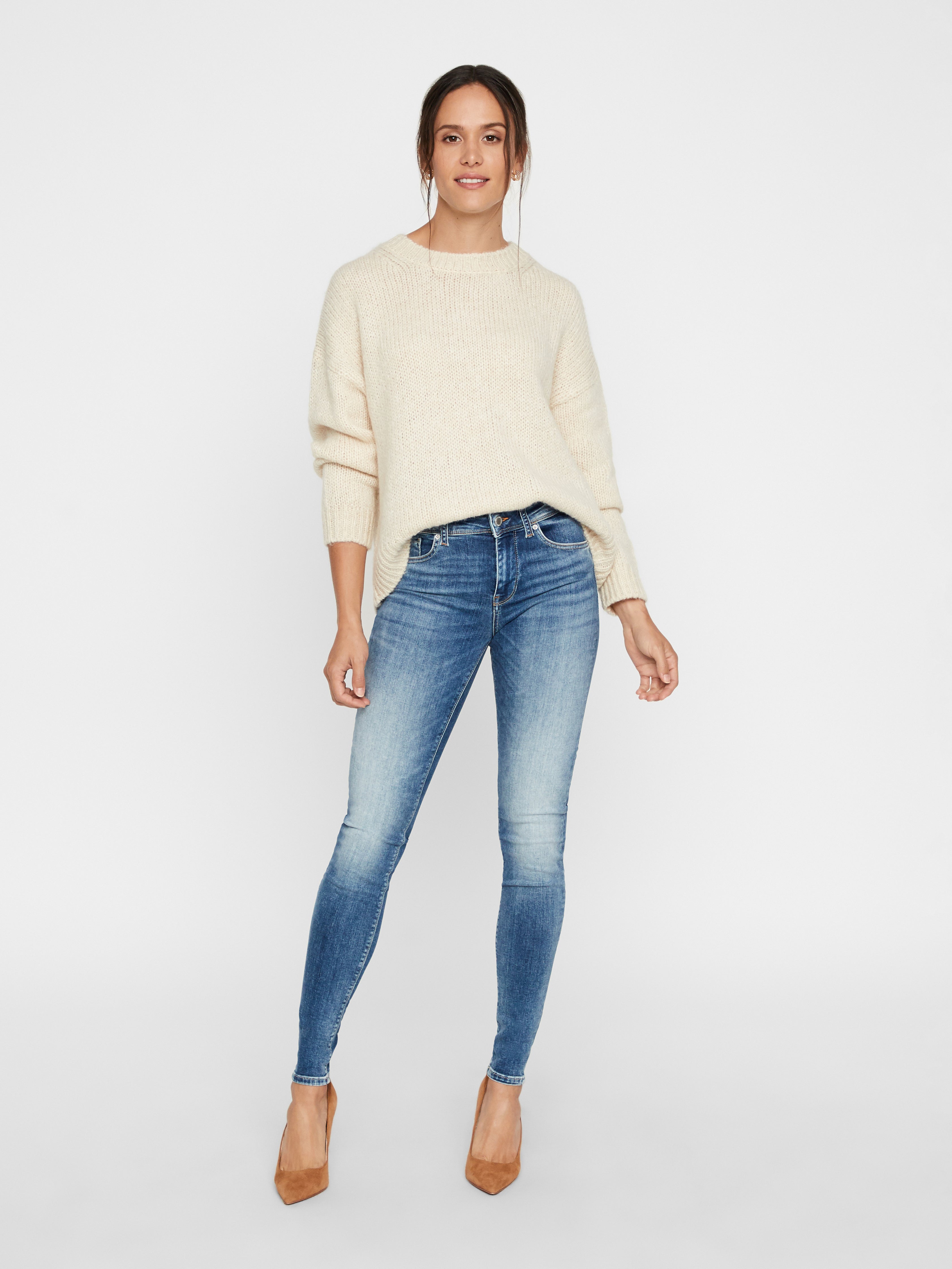 VMLUX Mid Rise Slim Fit Jeans