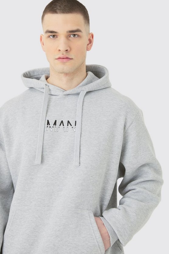 Tall Basic Man Dash Hoodie in Grau