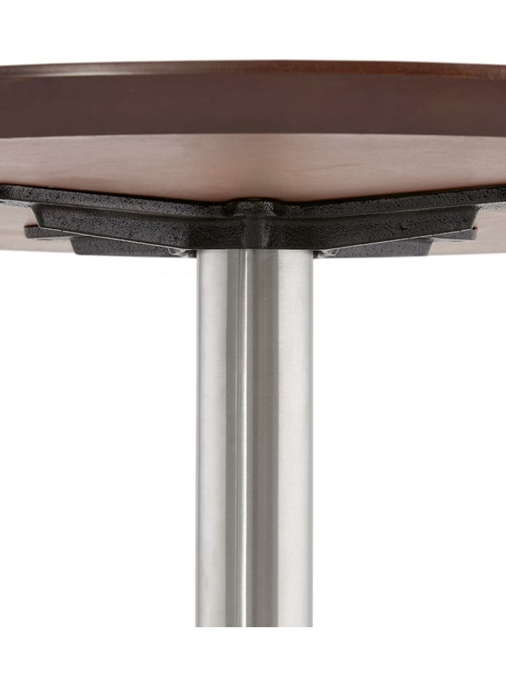 KADIMA DESIGN Salon Couchtisch Rund Walnuss Holz Metall | Modern Klassisch in Braun günstig kaufen onesize