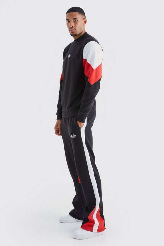 Tall Man Colorblock Sweatshirt-Trainingsanzug