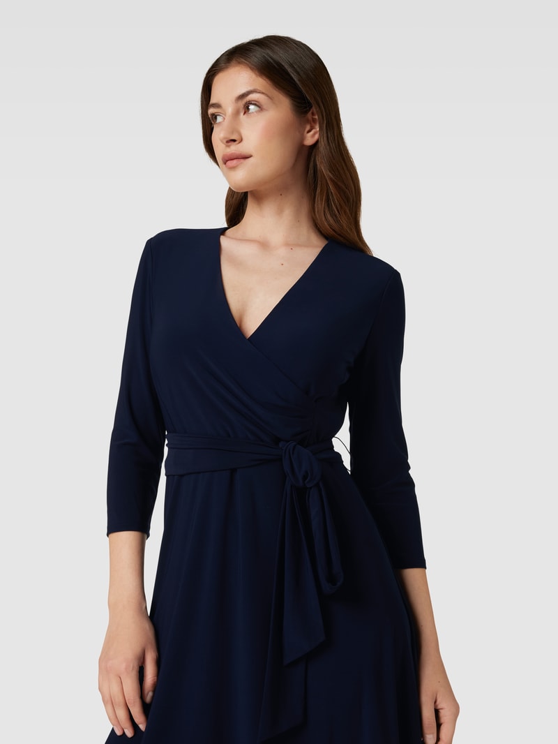 Midikleid in Wickel-Optik Modell 'CARLYNA' in marineblau