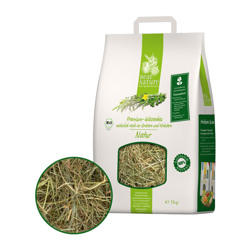 REAL NATURE Futter & Heu REAL NATURE Bio Premium-Wiesenheu Natur 1kg