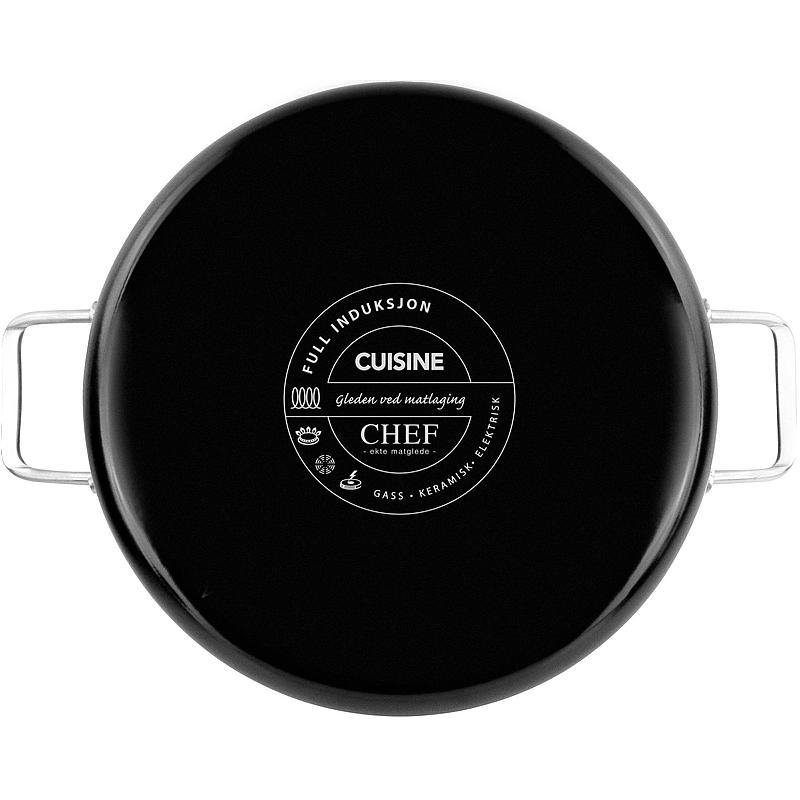 Cuisine Chef Stekegryte ø 28 cm lav m/glasslokk Chef