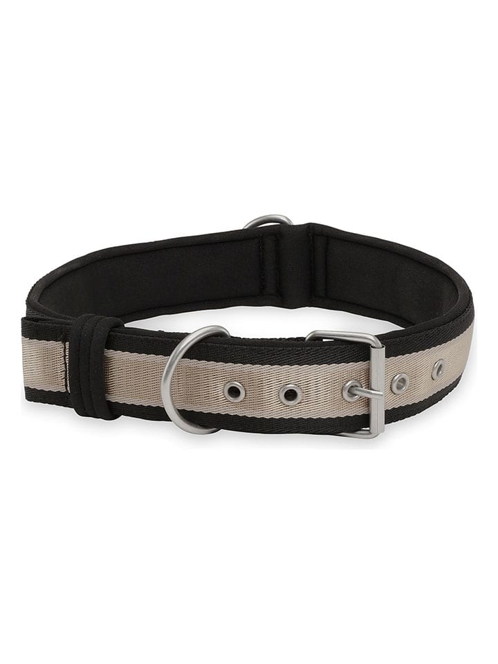 VOV & VUF Hundehalsband in Schwarz/ Creme günstig kaufen 73 cm