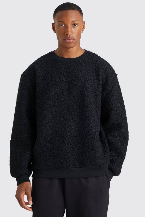 Oversize Bouclee Borg-Sweatshirt