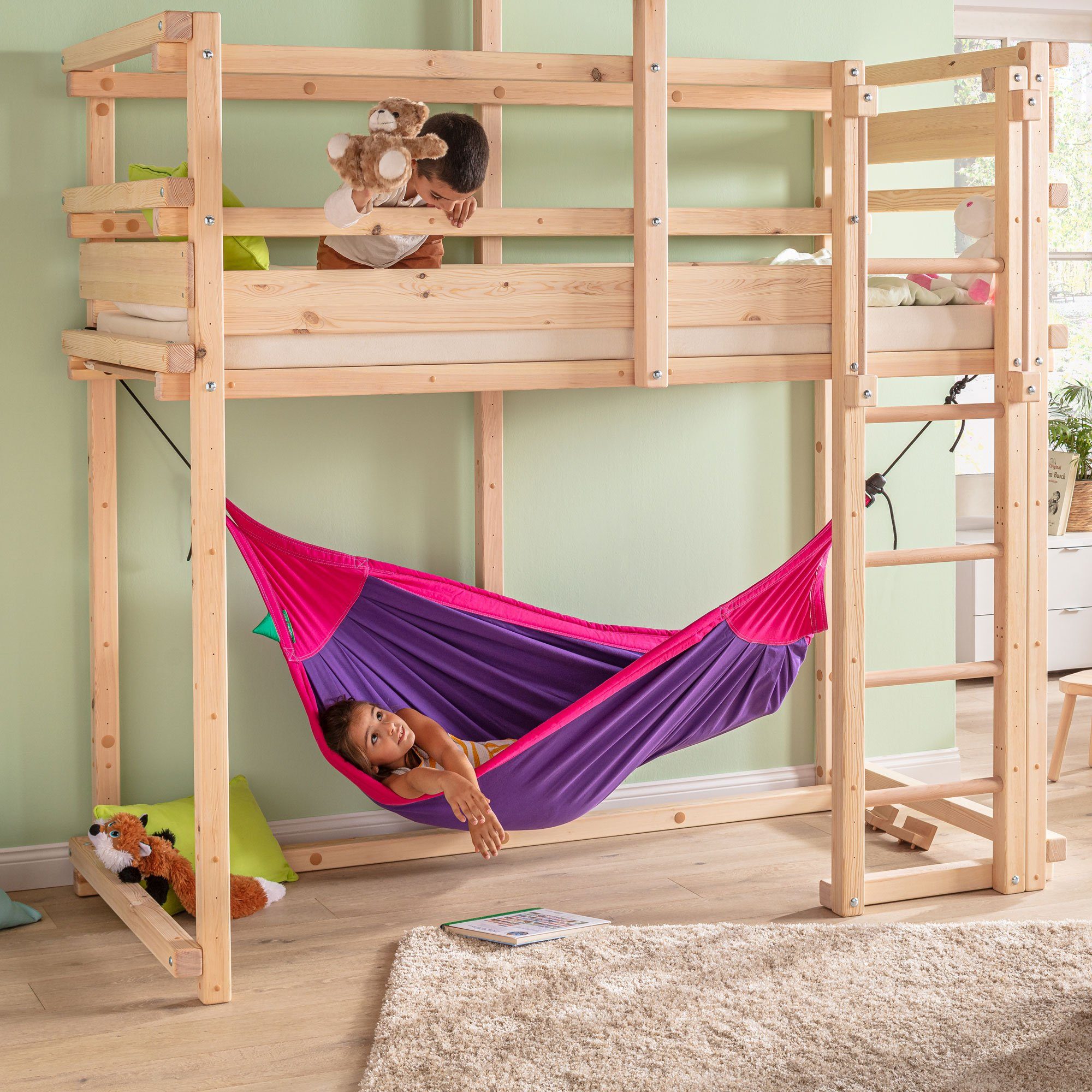 La Siesta Hängematte Moki Lilly - Kinder-Hängematte aus Bio-Baumwolle La Siesta MOK11-77 li, Hochwertige Qualität