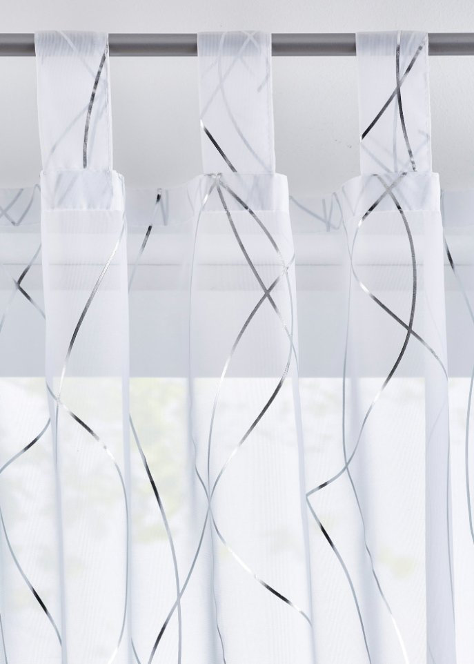 Gardine mit Glanz Druck (1er Pack)