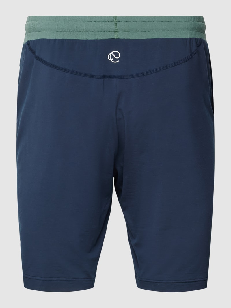 Pyjama-Shorts mit elastischem Bund Modell 'DEEPSLEEPWEAR' in dunkelblau