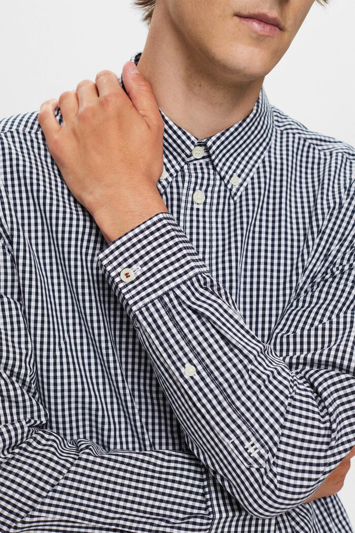 Button-Down-Hemd mit Vichy-Muster, 100% Baumwolle