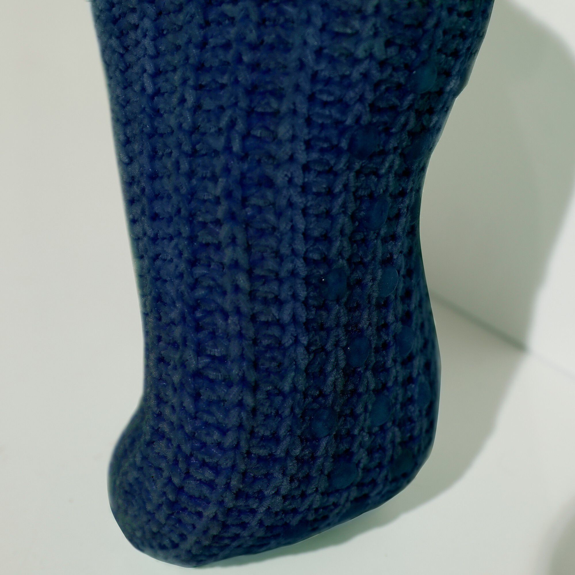Chaussons-chaussettes maille chenille fourrés