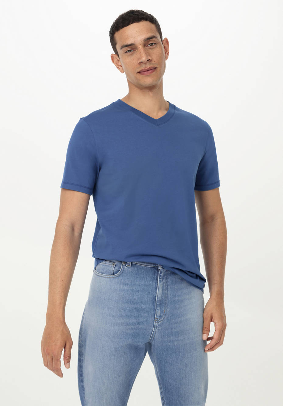 V-Shirt Regular aus reiner Bio-Baumwolle